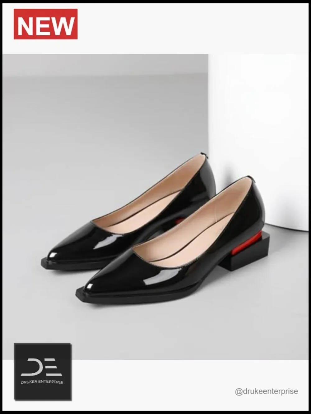 Comfortable Chunky Heel Pumps with Arch Support Pointed Toe Dress Shoes